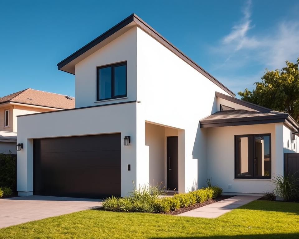 garage door color matching house
