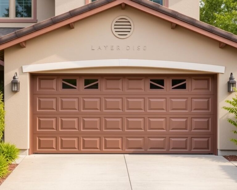 garage door color matching house