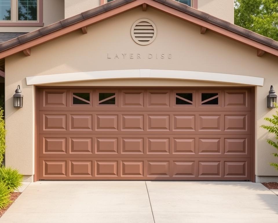 garage door color matching house